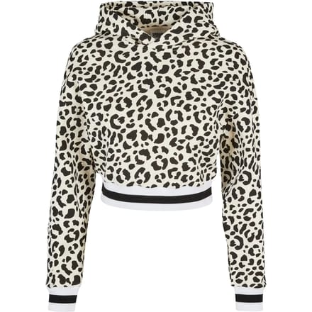 Urban Classics - Short AOP College Hoodie/trui - 5XL - Wit/Zwart