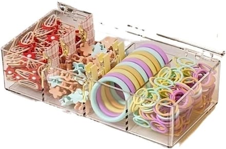 Opbergdoos Kunststof - Accessoire Organizer - Haaraccessoires Ordenen - Stijlvol Functioneel Ontwerp - 400 g - Transparant