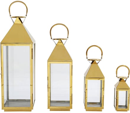 Kare Lantaarn Giardino Gold (set van 4)