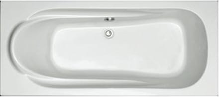Plieger Spring bad acryl rechthoekig 170x75cm met poten wit