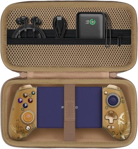 Hardcase voor GameSir G8 Plus Bluetooth Mobiele Gamecontroller - Bescherming, Draagbaar en Duurzaam - Sandgoud (Alleen Case)