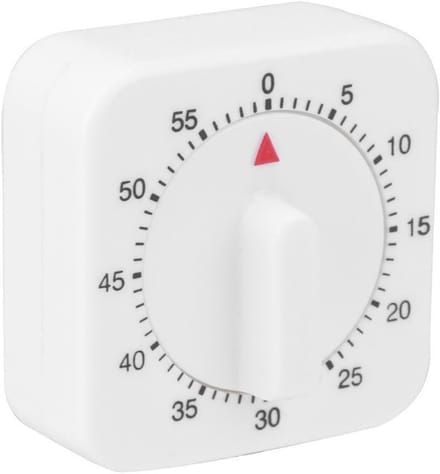 Mechanische Keukentimer - Kookwekker Timer - Koken en Bakken - Visueel Instelbaar - 60 Minuten - Wit