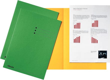 Esselte dossiermap groen, karton van 180 g/m², pak van 100 stuks 4 stuks