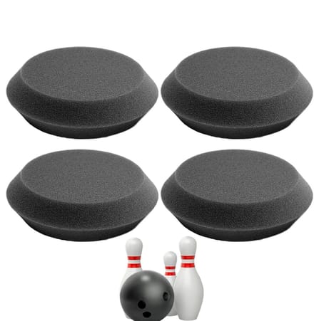 Schuurpad Set - Bowlingbal Polijst - Bal Onderhoud - Fijne Vezelstructuur - 4 Stuks - Grijs