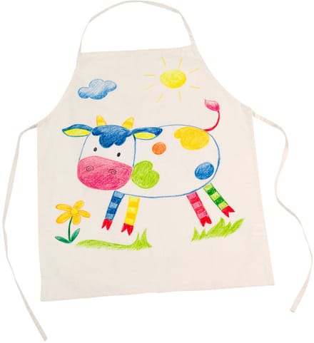 Kleur je eigen Fair Trade schort - blanco textiel schort om te versieren - 42,5 x 54,5 cm