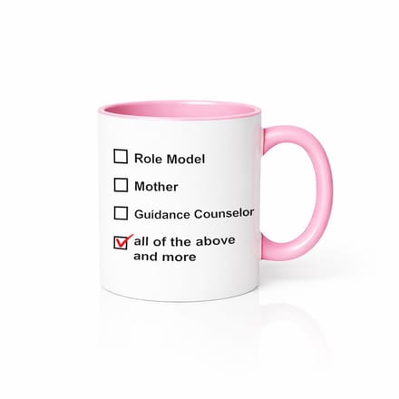 Moeder Rolmodel & Mentor Checklist Mok - Met Roze Accenten - Lief & Persoonlijk Cadeau voor Moeder