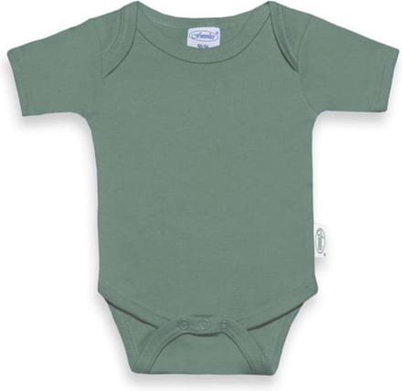 Funnies basic baby Romper - Stone Green| 100% Katoen | Maat 50/56