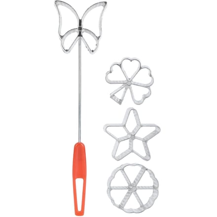 4 Stuks Cake Printen Gebak Vormen Koekjes Dessert Maker Wafel Model Set Bakaccessoires white