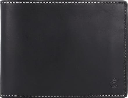 Esquire Leren Portemonnee Dallas Wallet 16 CC Black Zwart