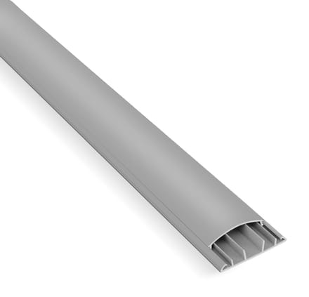 Vloer/wand kabelgoot/ leidinglijst 2X1 M grijs 50X12 mm