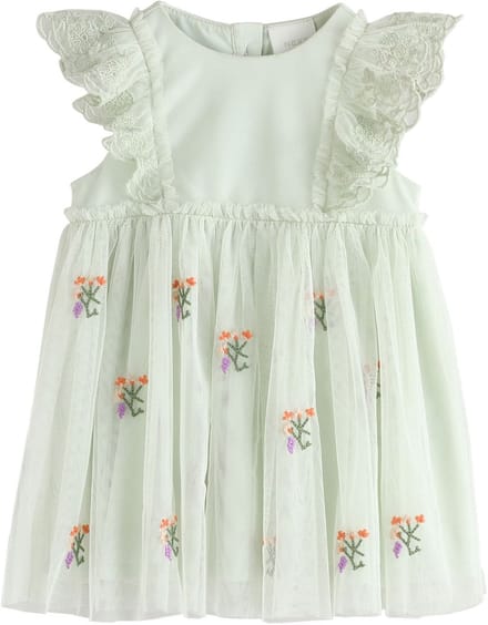 Next - Meisjes - Mesh babyjurk - Groen