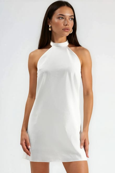 Halter-Neck Open-Back jurk