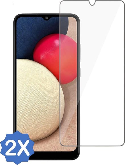 Screenprotector geschikt voor Samsung Galaxy A02s - Beschermglas Screen Protector Glas - 2 Stuks