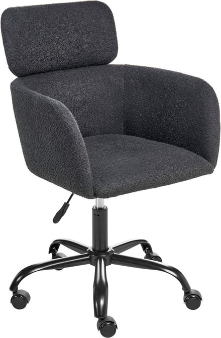 ALENA - Bureaustoel - Zwart - Bouclé