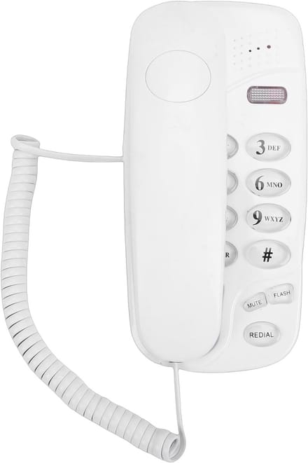 Vaste Telefoon - Huistelefoon Bureautelefoon - Thuis Bellen - Grote Sleutels - Niet gespecificeerd - Wit