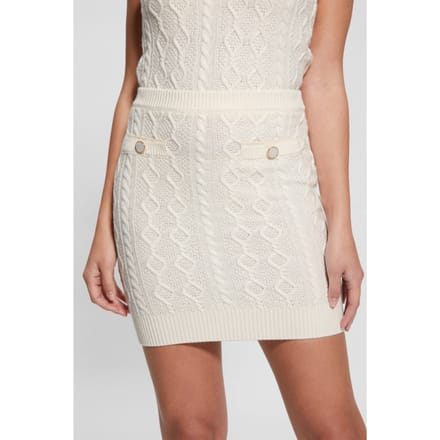 GUESS  Eco Isabelle Skirt Swtr Cream White Taglia: M | Minigonne Outlet | Donna | Bianco