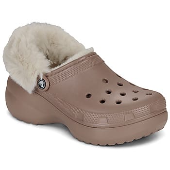 Klompen Crocs Cls Platfm Lined Fuzz Strap Cg