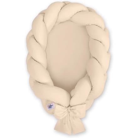 Gevlochten babynestje 2 in 1 - beige