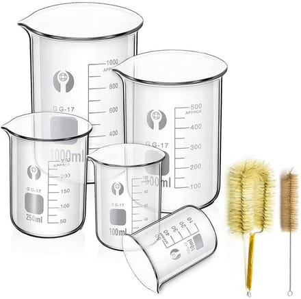DailySupplies® Maatbeker Glas - Glazen Mengbeker - Transparant - 1000ml