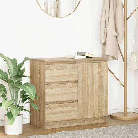 vidaXL - Dressoir - met - lade - 71x35x65 - cm - spaanplaat - sonoma - eikenkleurig