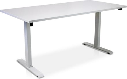 Zit-sta bureau elektrisch verstelbaar - MRC EASY | 160 x 80 cm | inclusief stekkerdoos en kabelklemmen | frame wit - blad wit