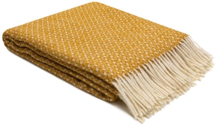 WOOOL Plaid - Caledonia (Okergeel) - 140x200cm - 100% Wol
