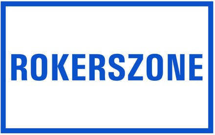 Rokerszone tekstbord - kunststof 280 x 105 mm