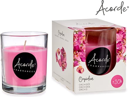 Acorde - Geurkaars Orchidee - Geurkaars geschenk - 30 branduren