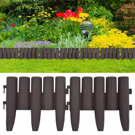 vidaXL - Gazonranden - 36 - st - 10 - m - PP - bruin