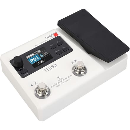 Elektrische Gitaarversterker 8 Effectmodules 100 Drumritmes Galm Delay Elektrische Gitaareffecten white