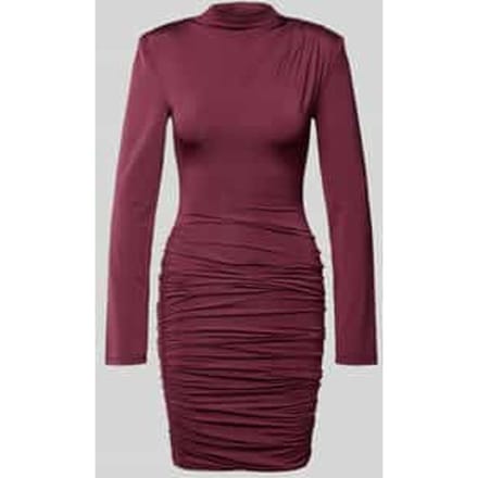 Slim fit mini-jurk van viscosemix