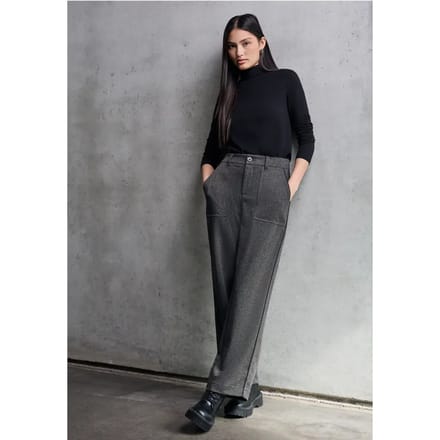 Gemêleerde broek met rechte leg