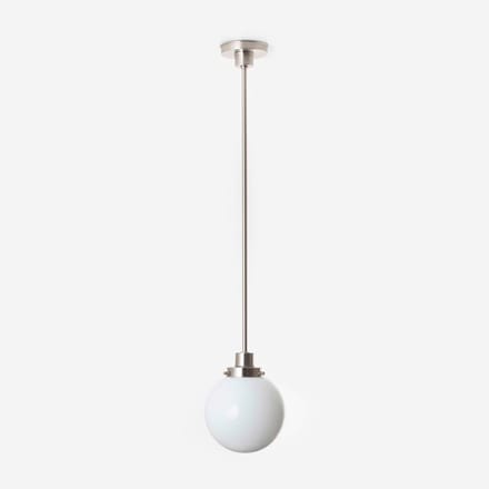 Hanglamp Bol Ø 20 20's Matnikkel - Art Deco Trade