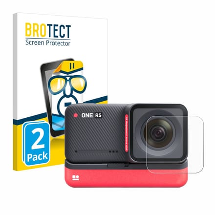 BROTECT - Screenprotector voor Insta360 One RS 4K Edition (Lens) - Folie Beschermfolie transparant 2 Stuks