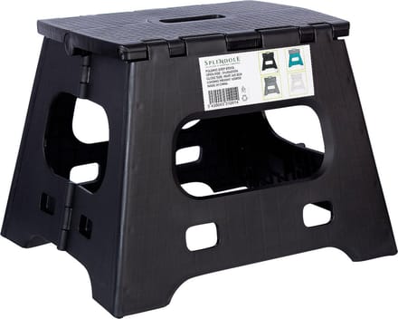 Splendole Keukentrap - huishoudtrap - Opstapkrukje - 27 CM - Zwart