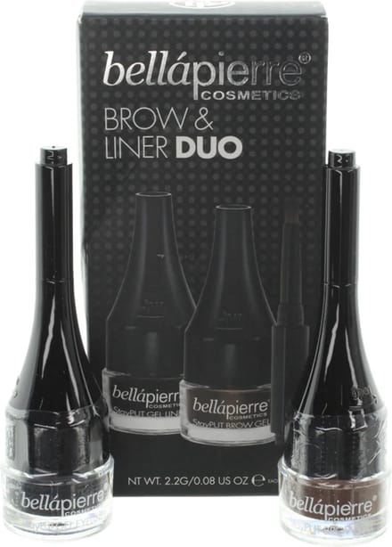 Bellapierre Brow & Liner Duo Brow Gel -Chestnut- Gel Liner -Jet Black-
