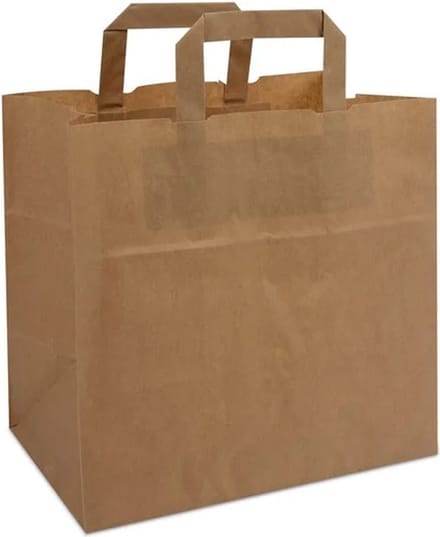 Cadeautasjes met platte handgreep, budget tassen bruin, 45x17x47cm (150 stuks)