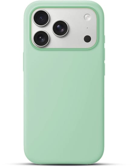 Solidenz Groen Siliconen Case geschikt voor iPhone 17 Pro Max hoesje compatibel met MagSafe - Mint