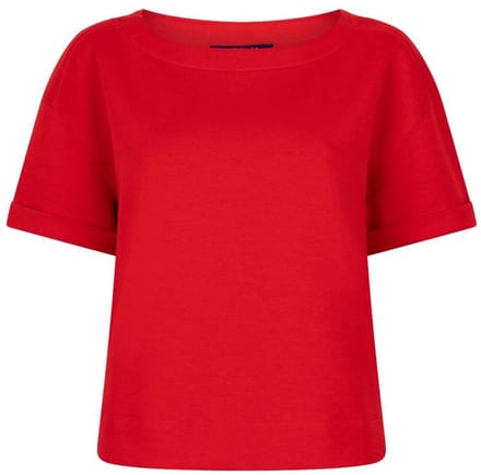 Red Button rode dames trui   Ronde hals   Regular fit   Korte mouw Rood L
