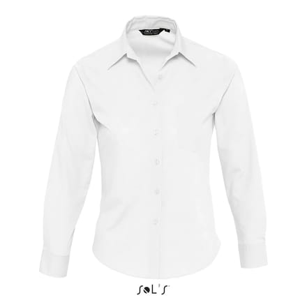 SOL'S Popeline-Blouse Executive Long Sleeve L621 - White - M