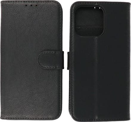 iPhone 14 Pro Max Hoesje Book Case Telefoonhoesje Zwart