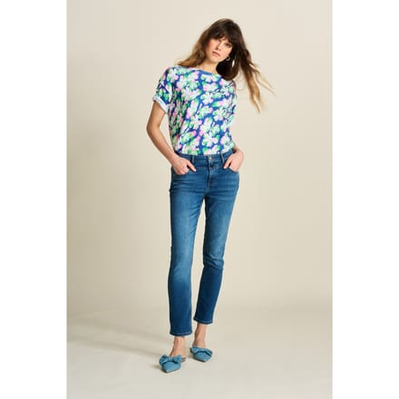 POM Amsterdam Jeans - Elize Slim Dark Blue Größe: 36 | Slim Jeans Outlet | Damen | Blau
