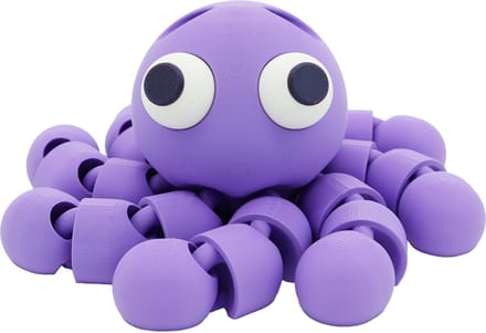 Flexibele octopus beeld – Decoratief beeld - Paars - 3d geprinte beeld – Unieke woondecoratie - 25CM