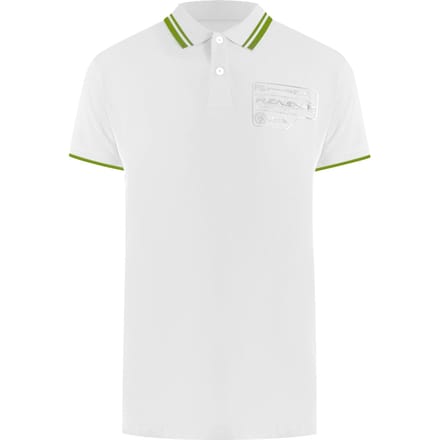 Korte Mouw Kraag Rekbare Logo Poloshirt in Wit