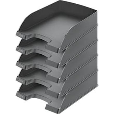 LEITZ® Opbergmand standaard 5227, kunststof, 5 stuks, zwart