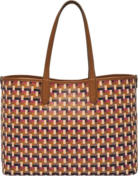 FOSSIL Shopper Williamson Tote Bag Purple Multi Kleurrijke
