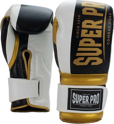 Super Pro Combat Gear (thai)Bokshandschoenen Bruiser Zwart/Goud/Wit 14oz
