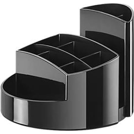 HAN pennenbak - RONDO - 9-vaks - hoogglans zwart - HA-17460-13