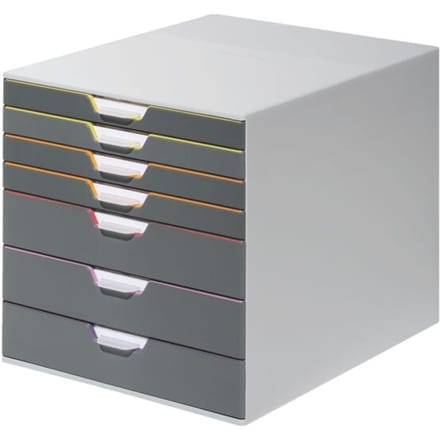 Durable VARICOLOR 7 - 7607 760727 Ladebox Grijs DIN A4, DIN C4, Folio, Letter Aantal lades: 7