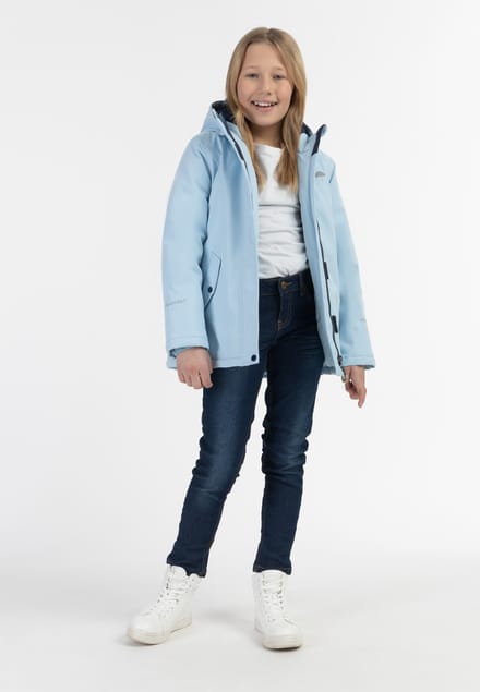 Schmuddelwedda Anorak + Tagesrucksack - SET Meisjes ijsblauw